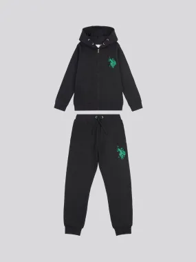 12CM DHM Zip Thru Hoodie and BB Jog Set Black