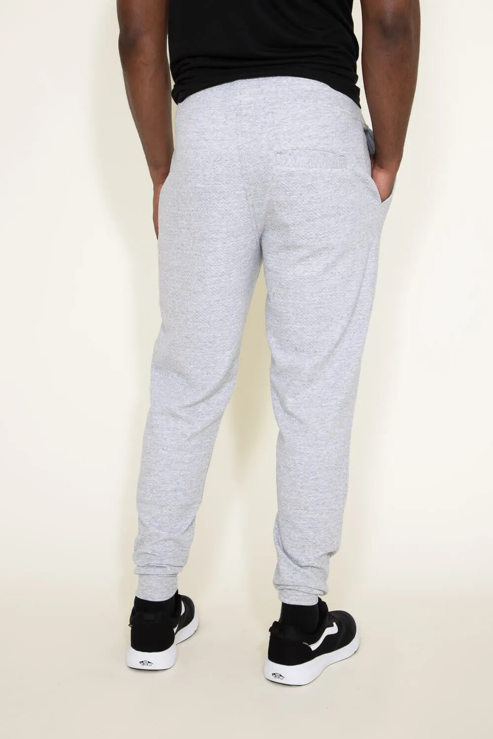 1897 Active Diamond Stretch Joggers for Men in Grey | MP922-LIGHTHEATHERGREY