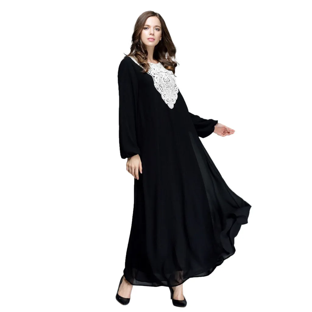 2019 Abaya Dubai Muslim Dress Women Fashion Women Long Maxi Dress Dubai Double Layer Loose Gown Islam Abaya Muslim Clothing new