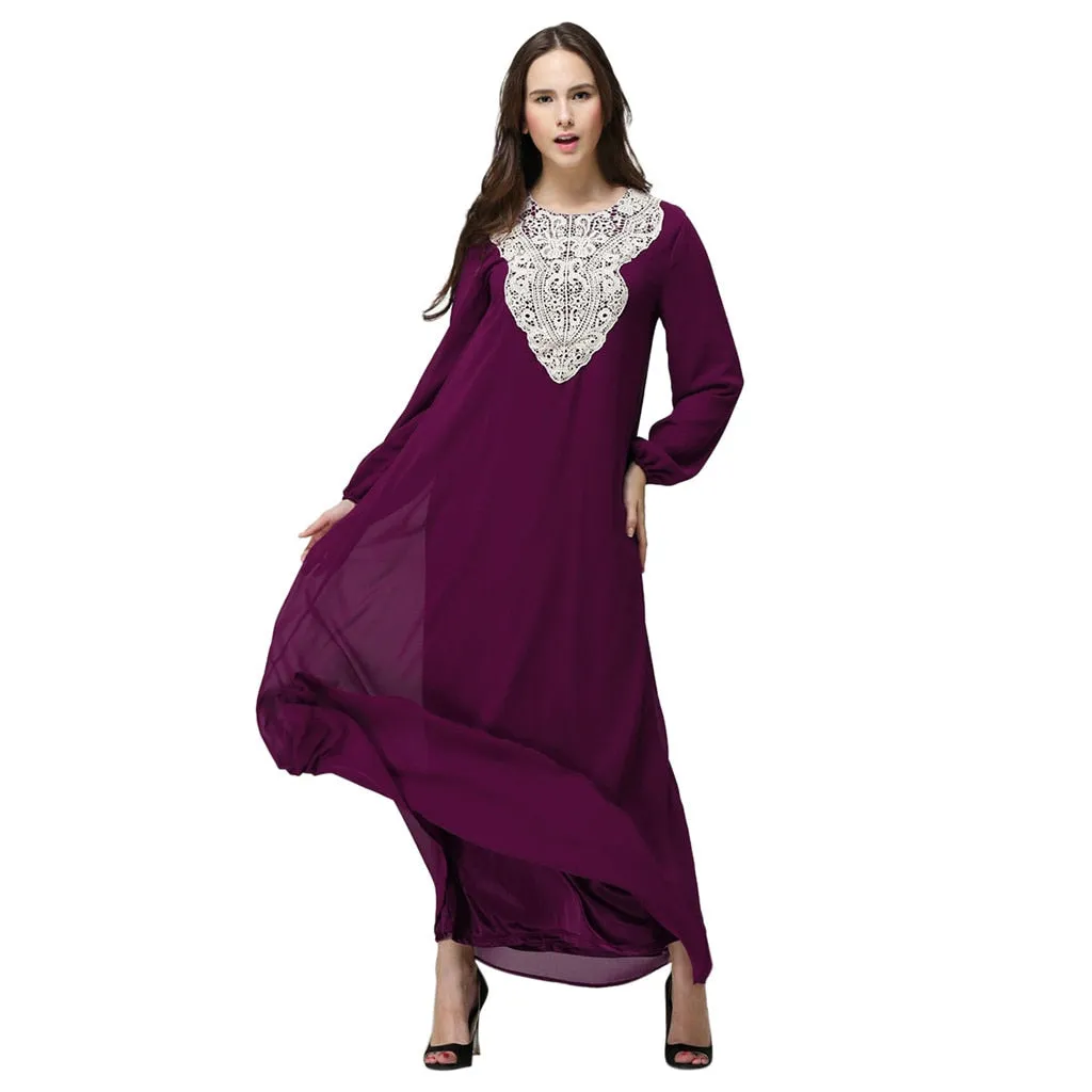 2019 Abaya Dubai Muslim Dress Women Fashion Women Long Maxi Dress Dubai Double Layer Loose Gown Islam Abaya Muslim Clothing new