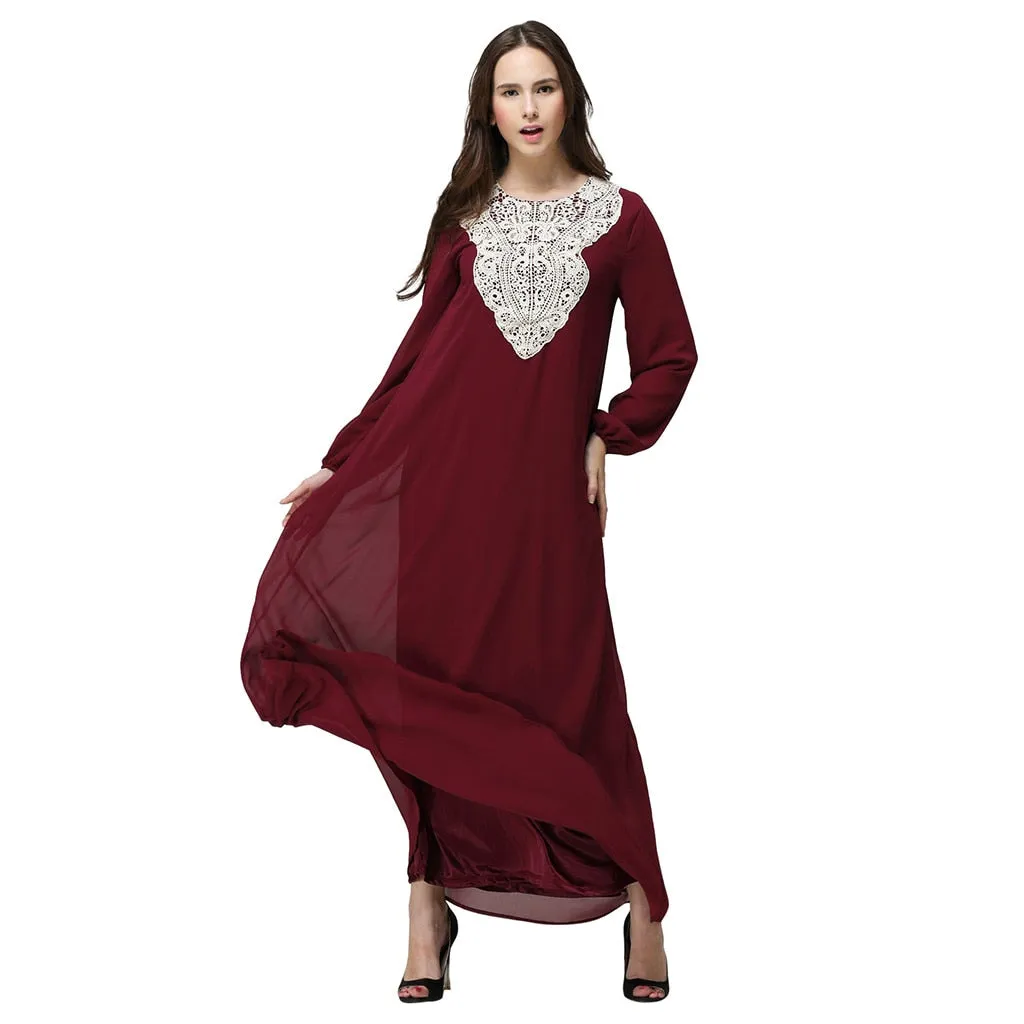 2019 Abaya Dubai Muslim Dress Women Fashion Women Long Maxi Dress Dubai Double Layer Loose Gown Islam Abaya Muslim Clothing new