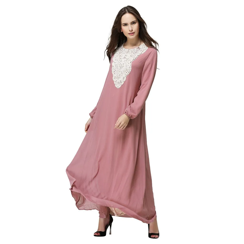 2019 Abaya Dubai Muslim Dress Women Fashion Women Long Maxi Dress Dubai Double Layer Loose Gown Islam Abaya Muslim Clothing new