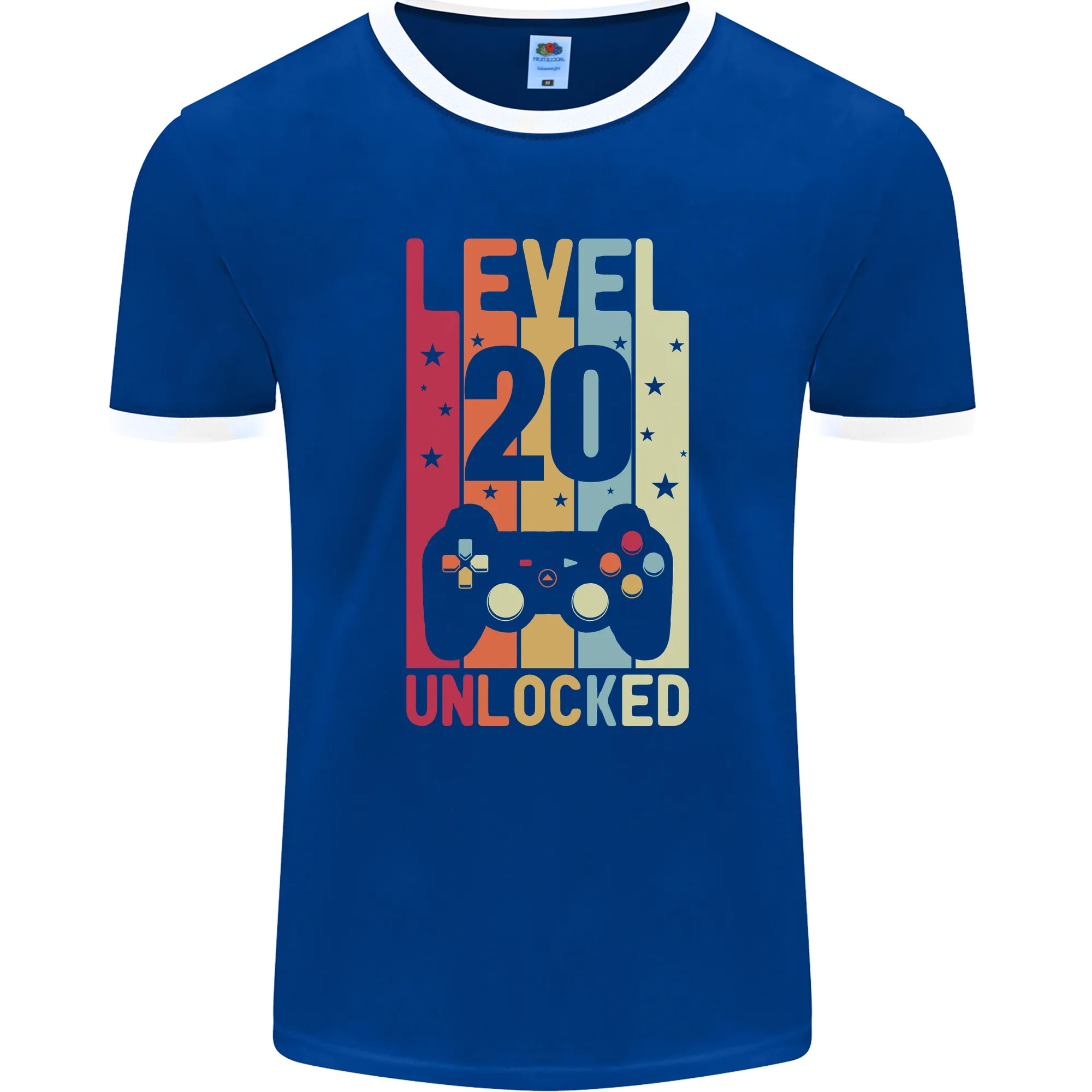 20th Birthday 20 Year Old Level Up Gaming Mens Ringer T-Shirt FotL