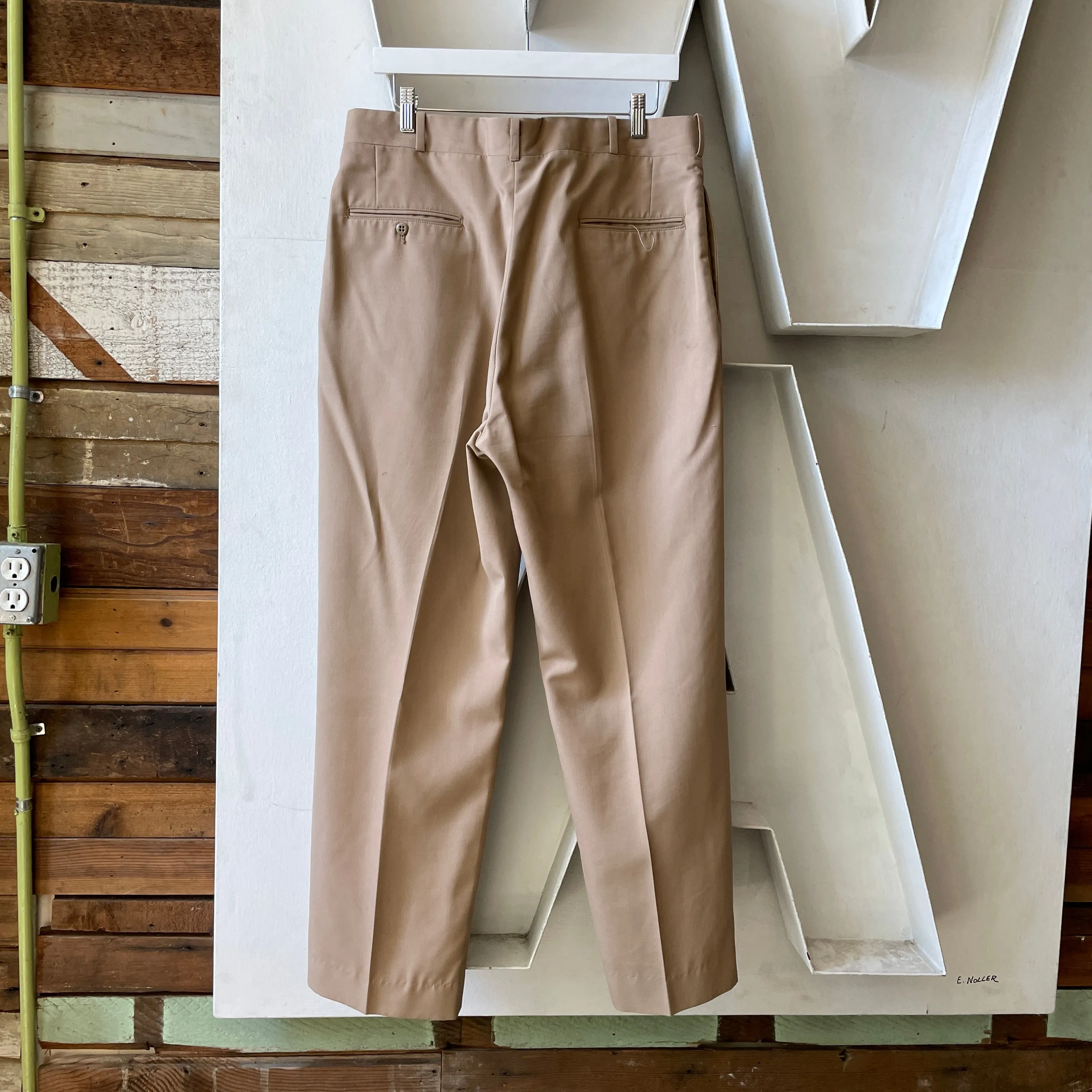 60’s Finesilver Khaki Officer Pants - 34" x 29"