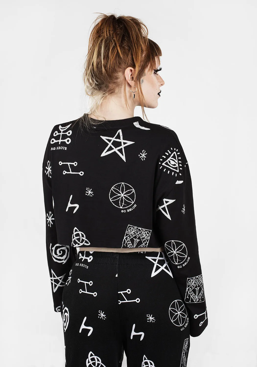 ABOVE BELOW CROP LONG SLEEVE TEE