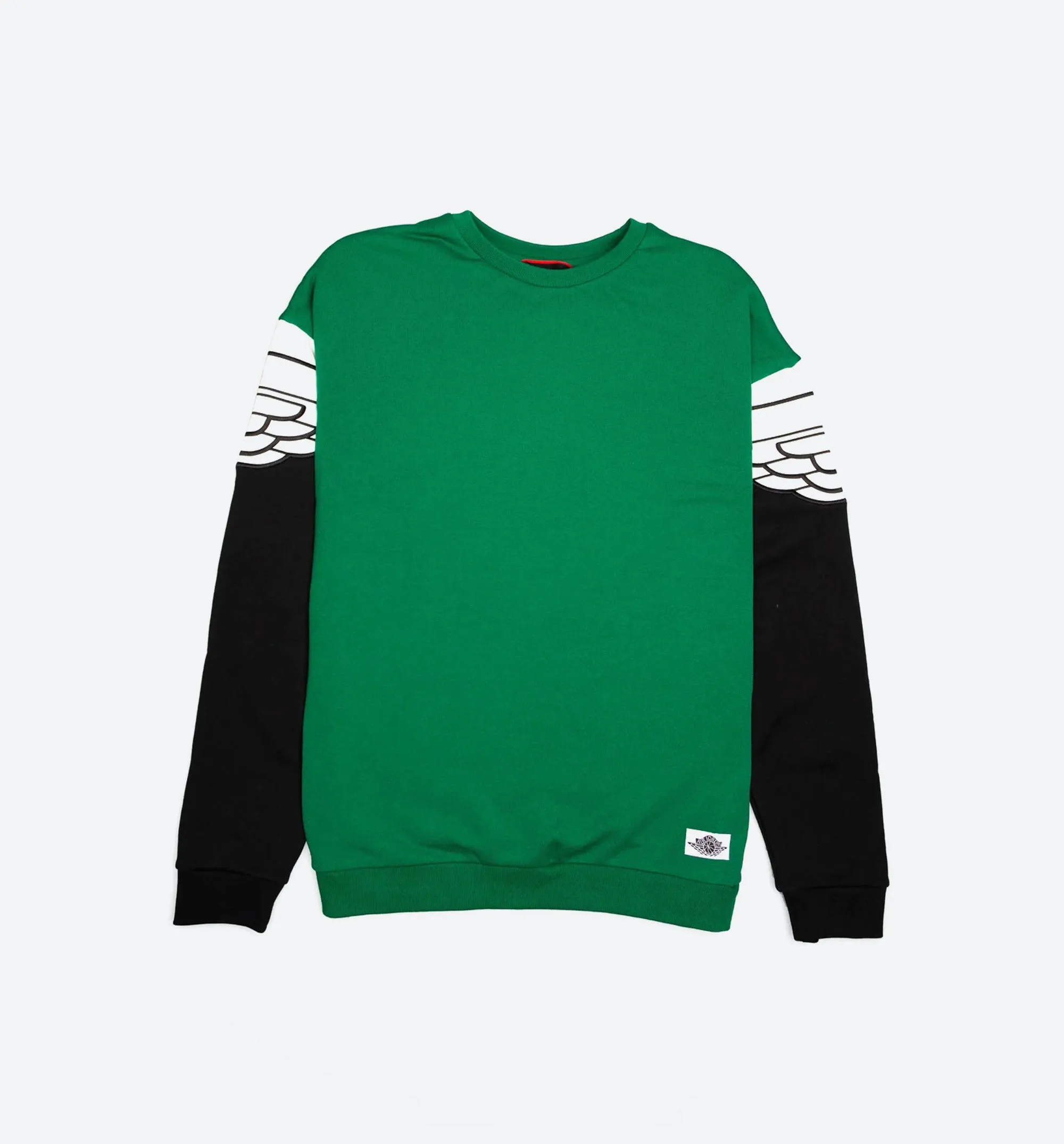 Air Jordan Wings Classic Mens Crew Shirt - Pinke Green/Black/Ivory