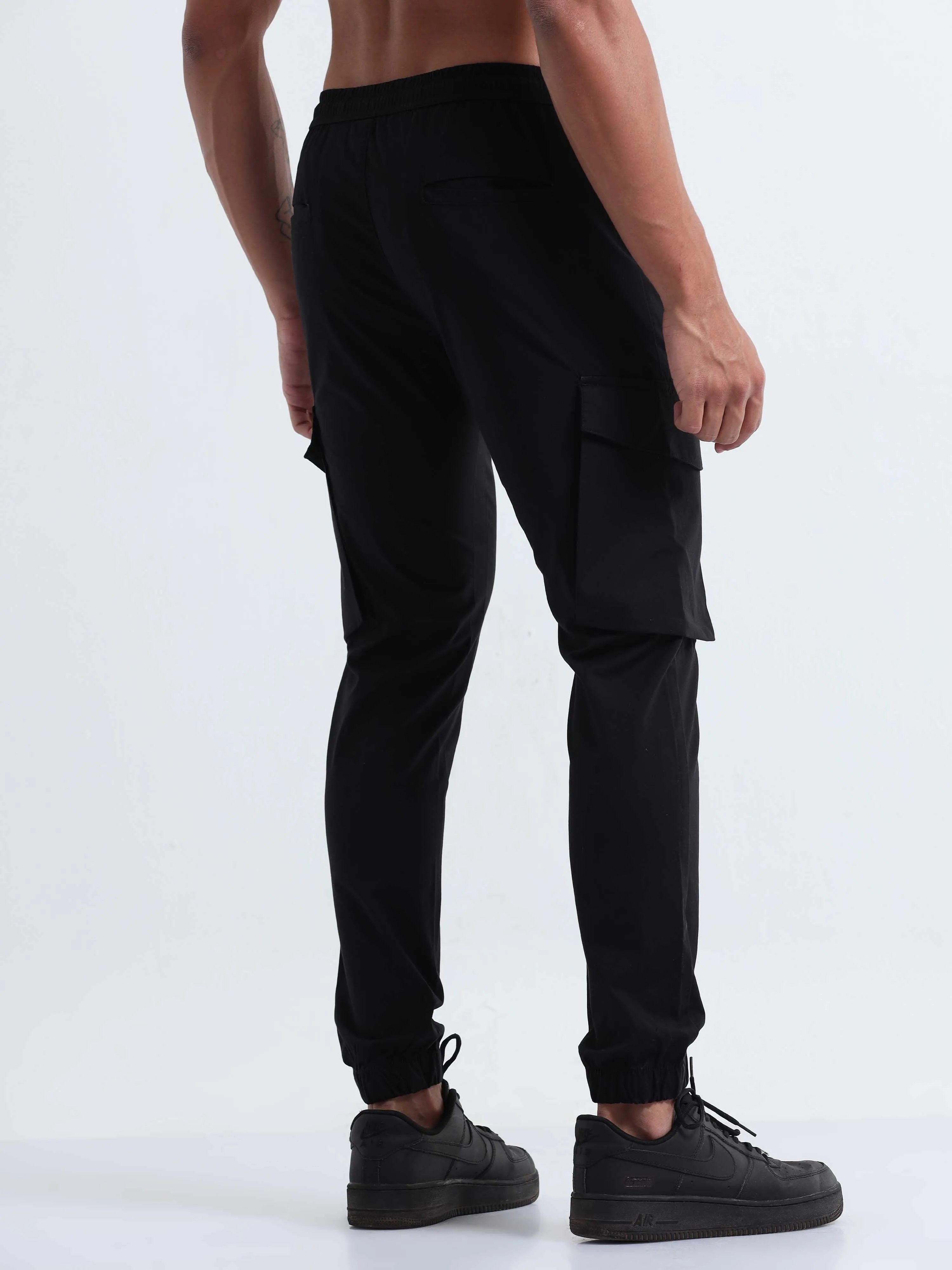 Air Sense Black Cargo Joggers