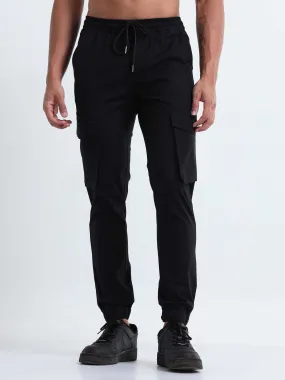 Air Sense Black Cargo Joggers