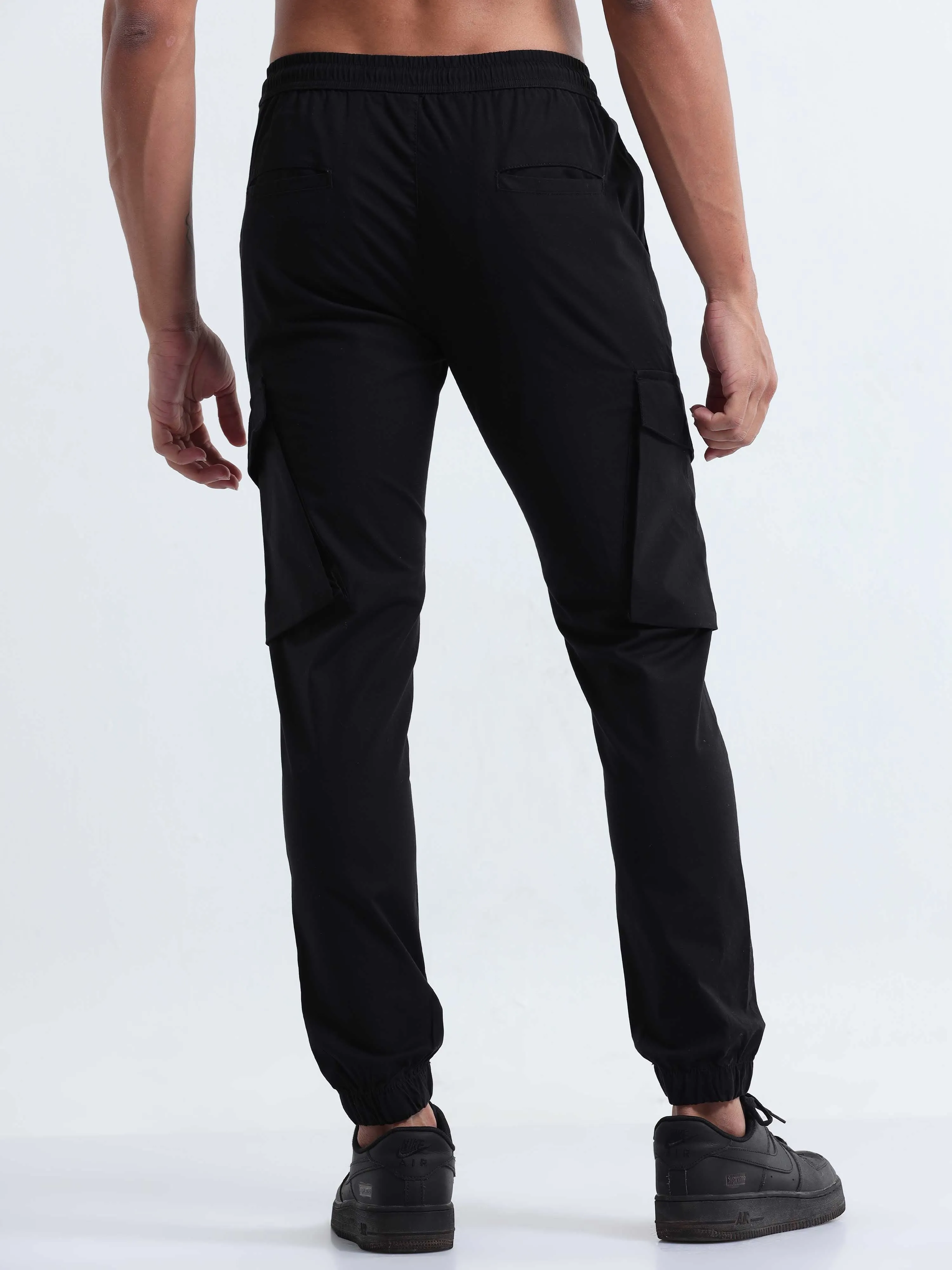 Air Sense Black Cargo Joggers