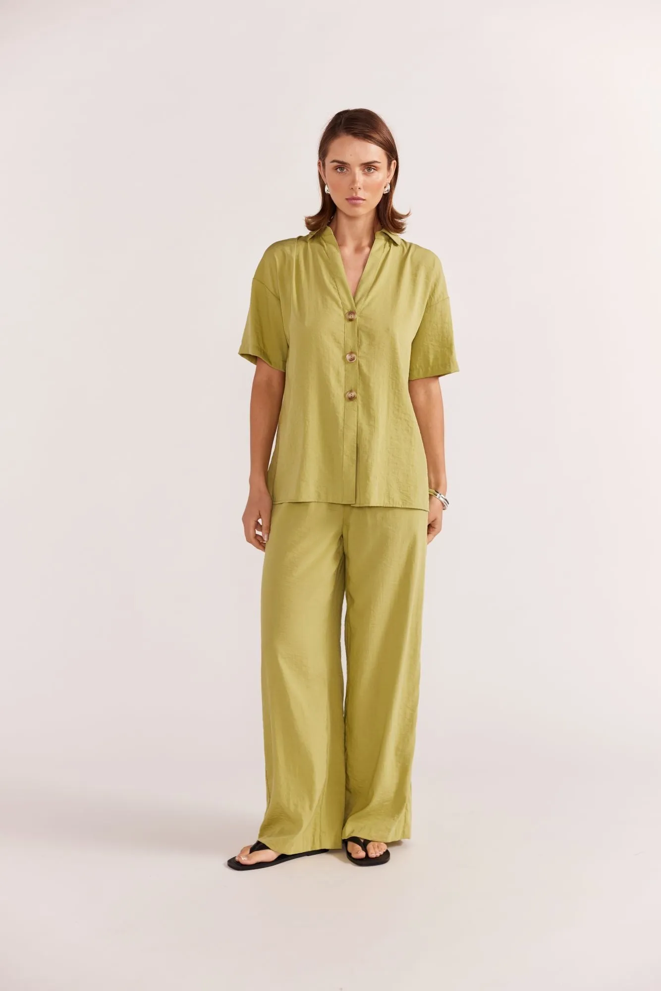 Alexe Resort Shirt | Matcha