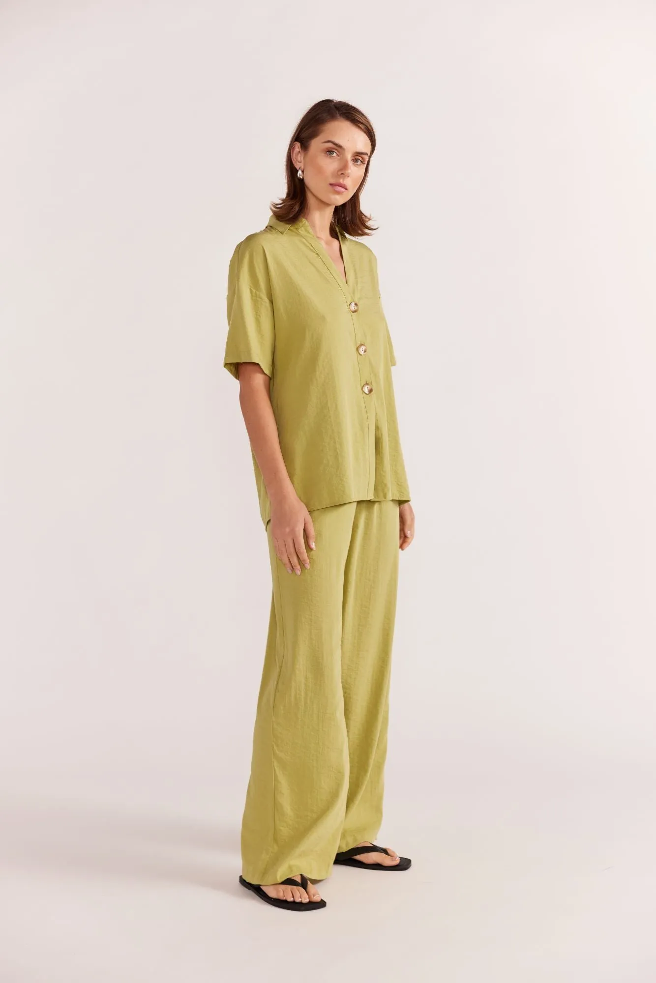 Alexe Resort Shirt | Matcha