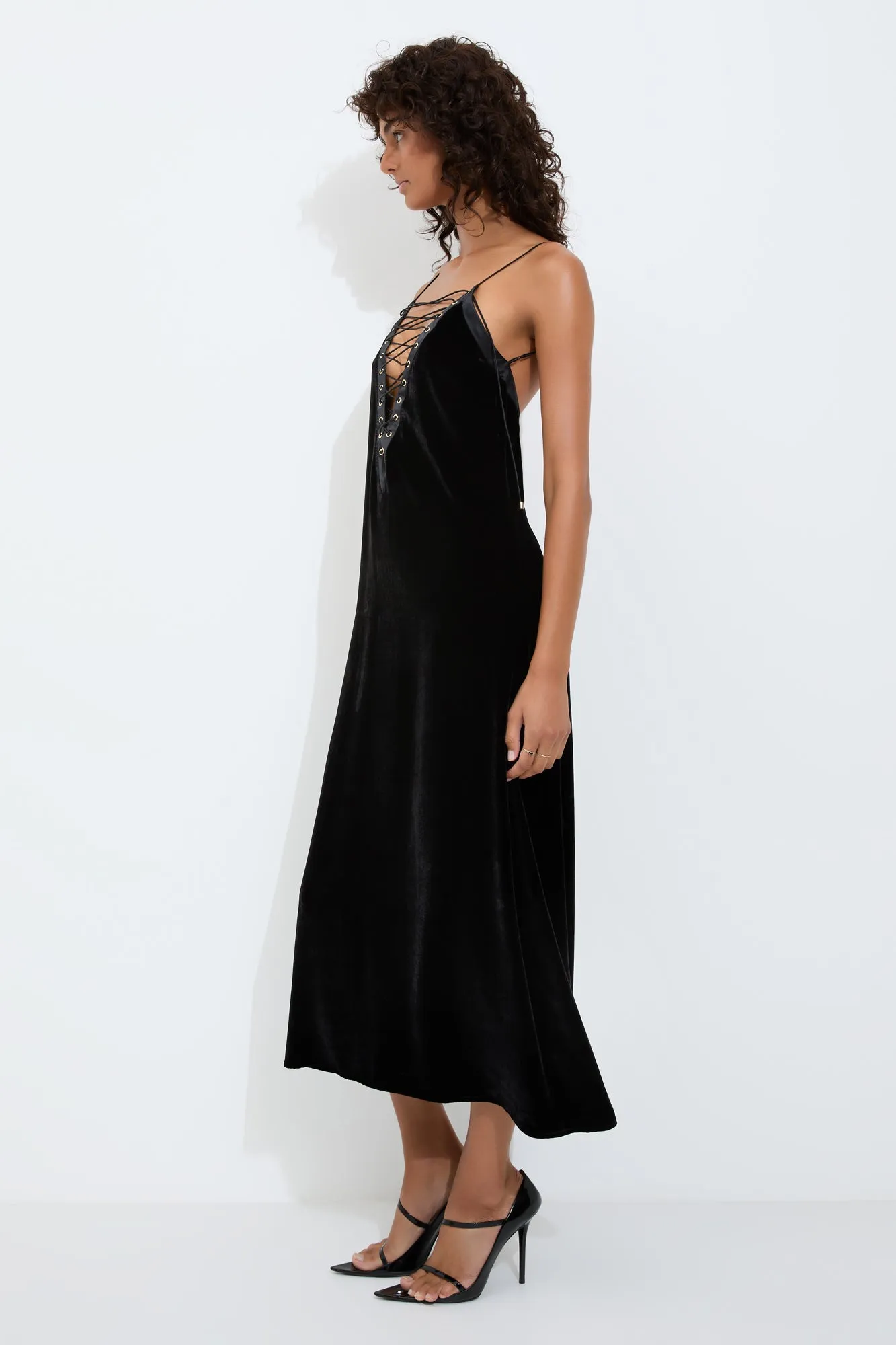 ANJA SLIP DRESS - LIMITED EDITION {BLACK}