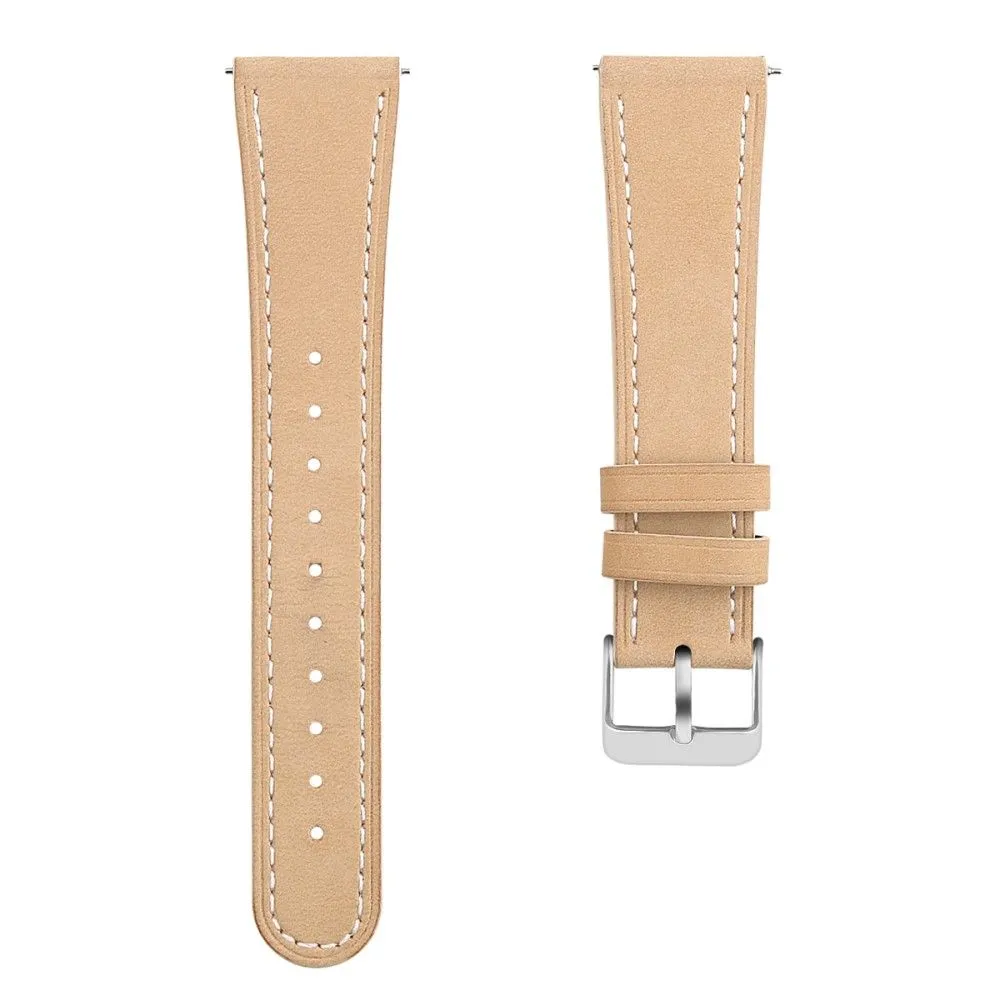 Apple Watch (45mm) top layer cowhide genuine leather watch strap - Apricot