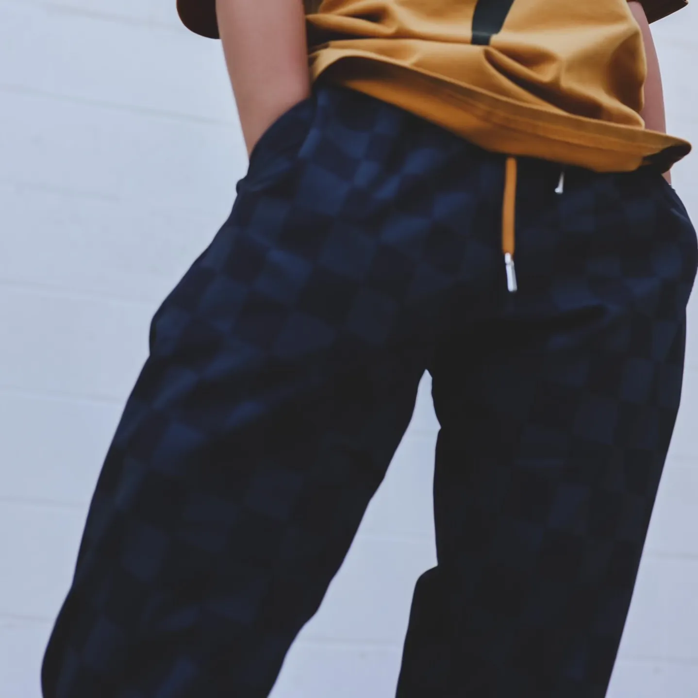 ATHLETIC JOGGER - BLACK MUTED CHECKERBOARD