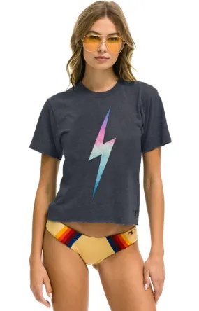 Aviator Nation Bolt Boyfriend Tee Rainbow Pink