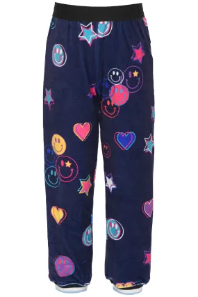 Baby Sara Smile Happy Face Navy Joggers