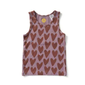 Bamboo/ Organic Cotton Hippy Heart Singlet