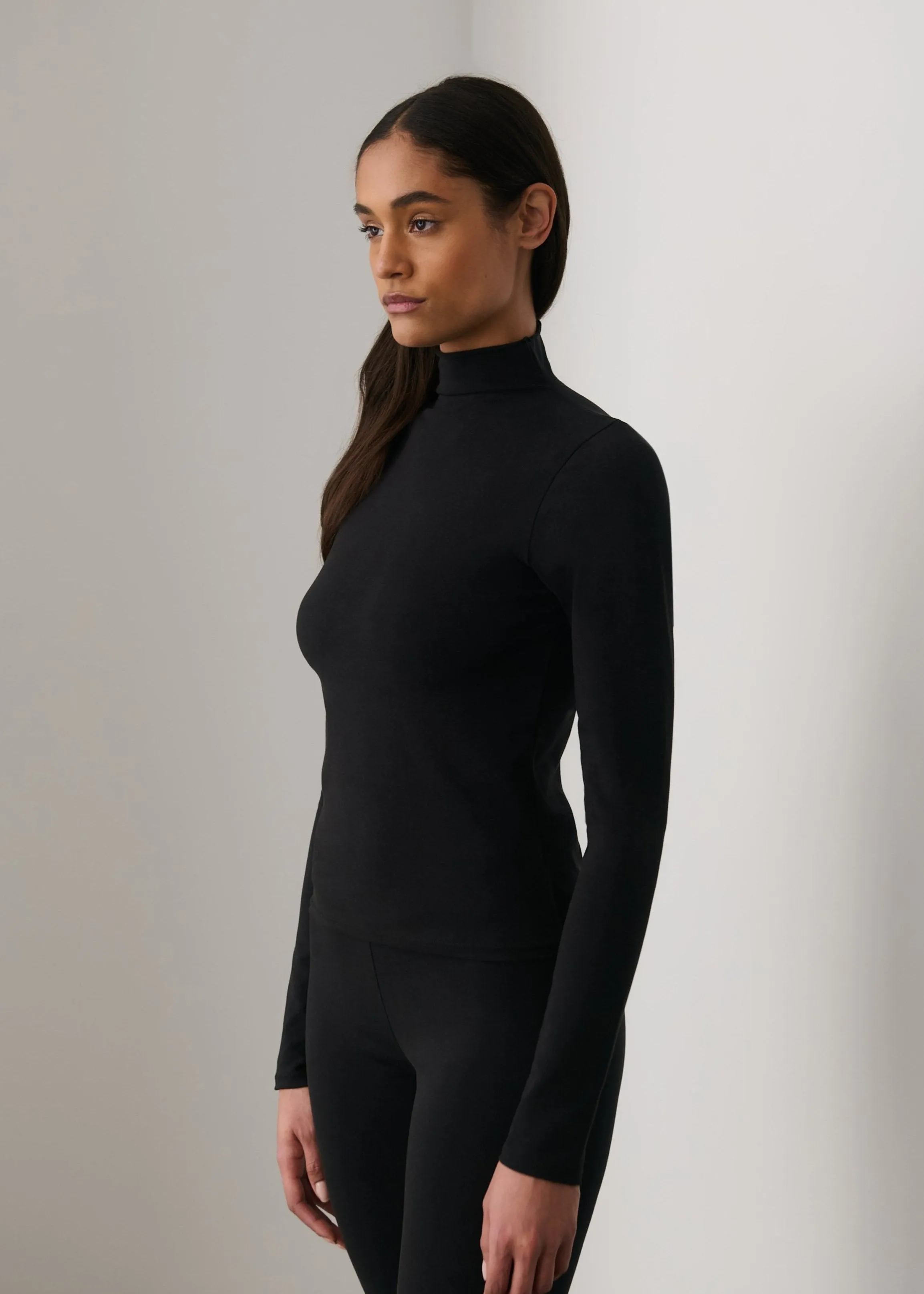 Base Long Sleeve Mock Neck Top