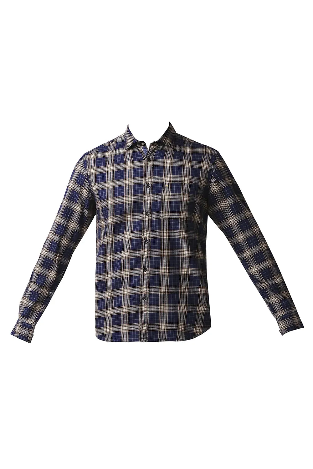 Basics Slim Fit Twill Checks Shirt