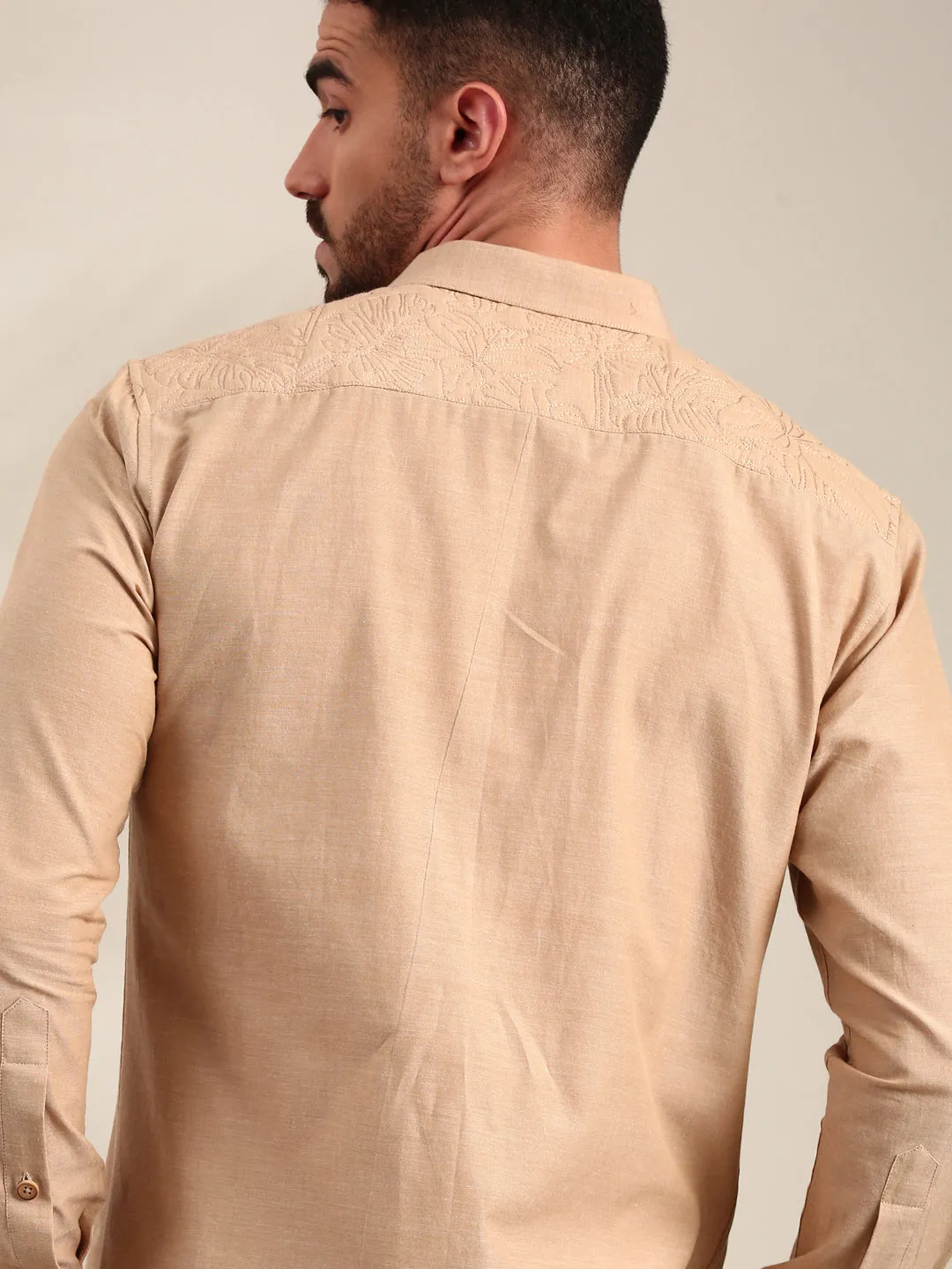 Beige Cotton Shirt - MM0888