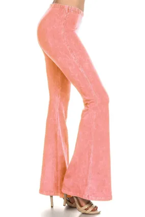 Bell Bottoms Denim Colored Yoga Pants Peach