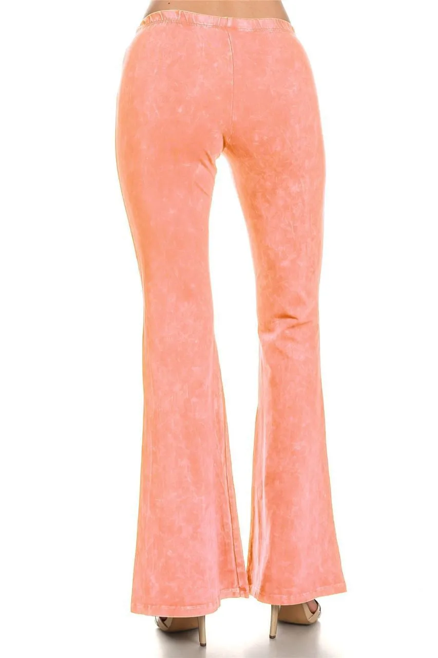 Bell Bottoms Denim Colored Yoga Pants Peach