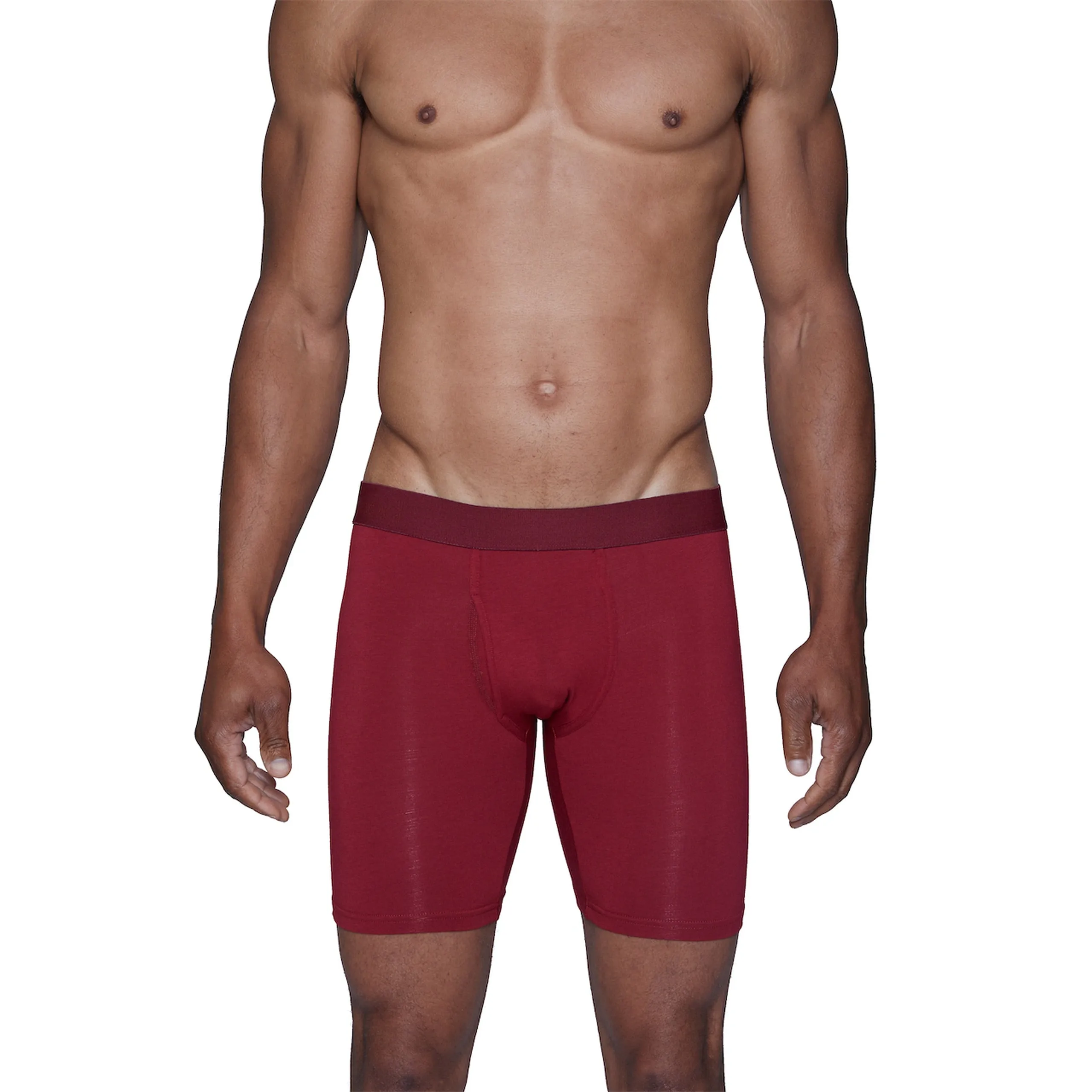 Biker Brief w/ Fly in Burgundy by Wood Underwear