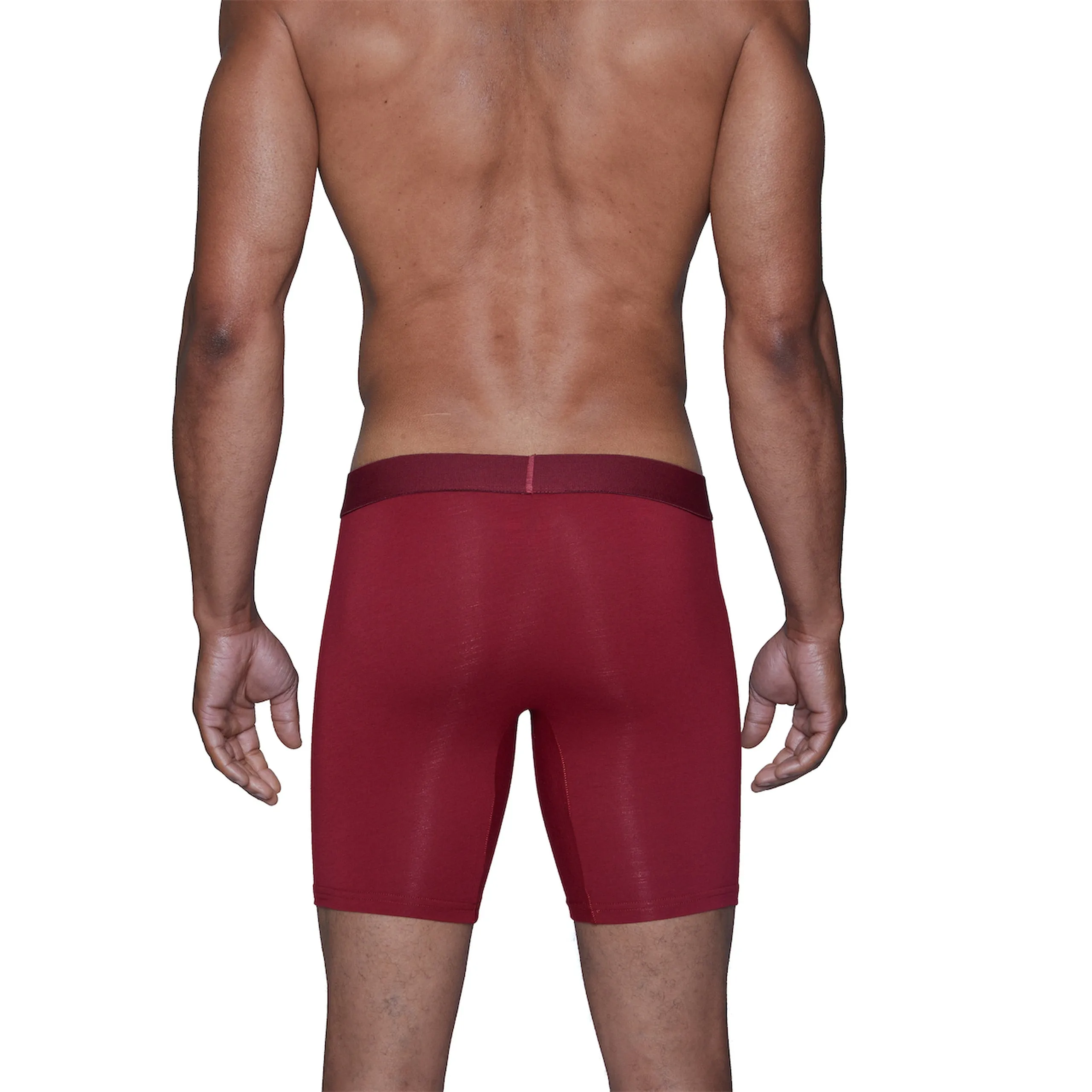 Biker Brief w/ Fly in Burgundy by Wood Underwear