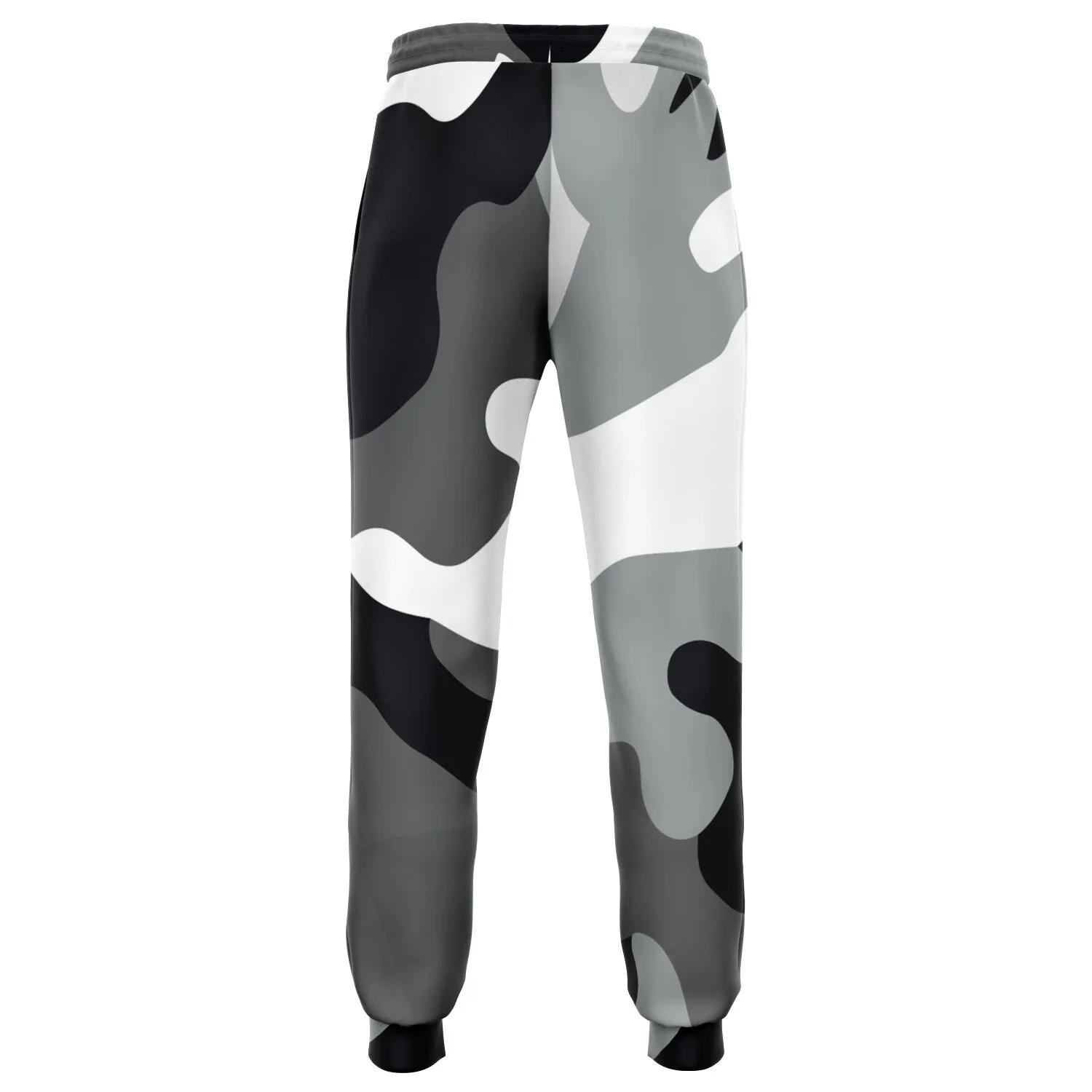 Black and White Eco-Poly Camo Unisex Joggers