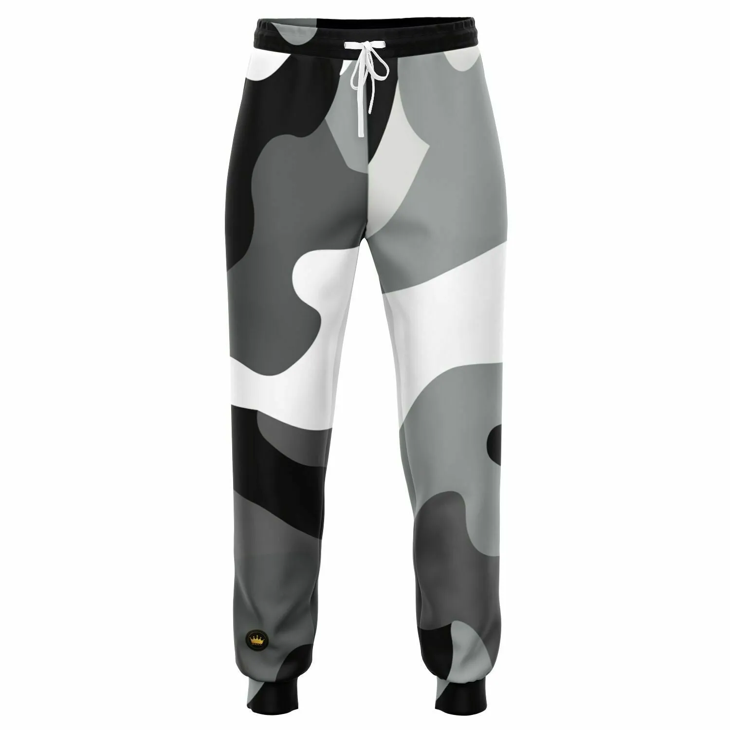 Black and White Eco-Poly Camo Unisex Joggers