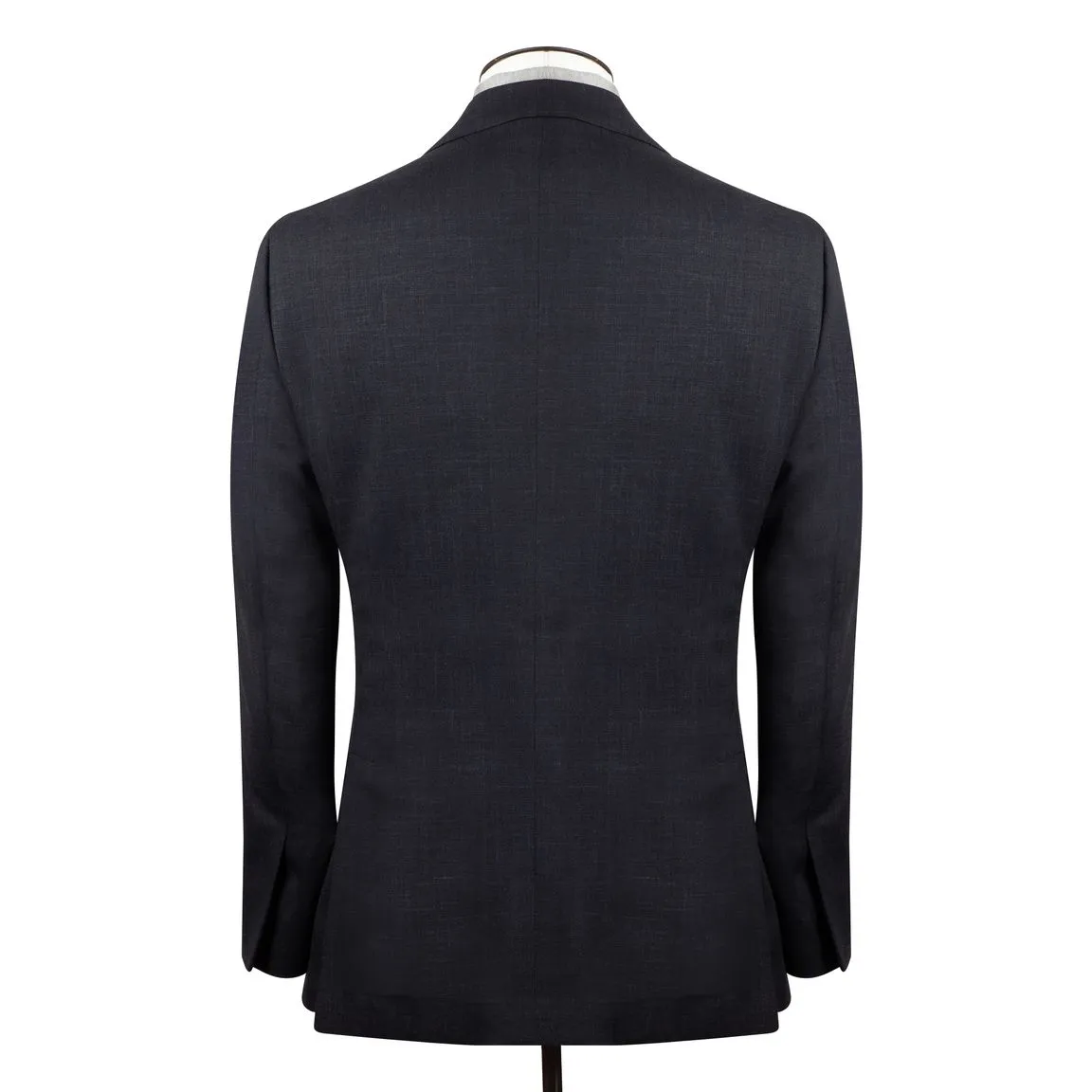 Black Linen Stretch Single-Breasted Blazer