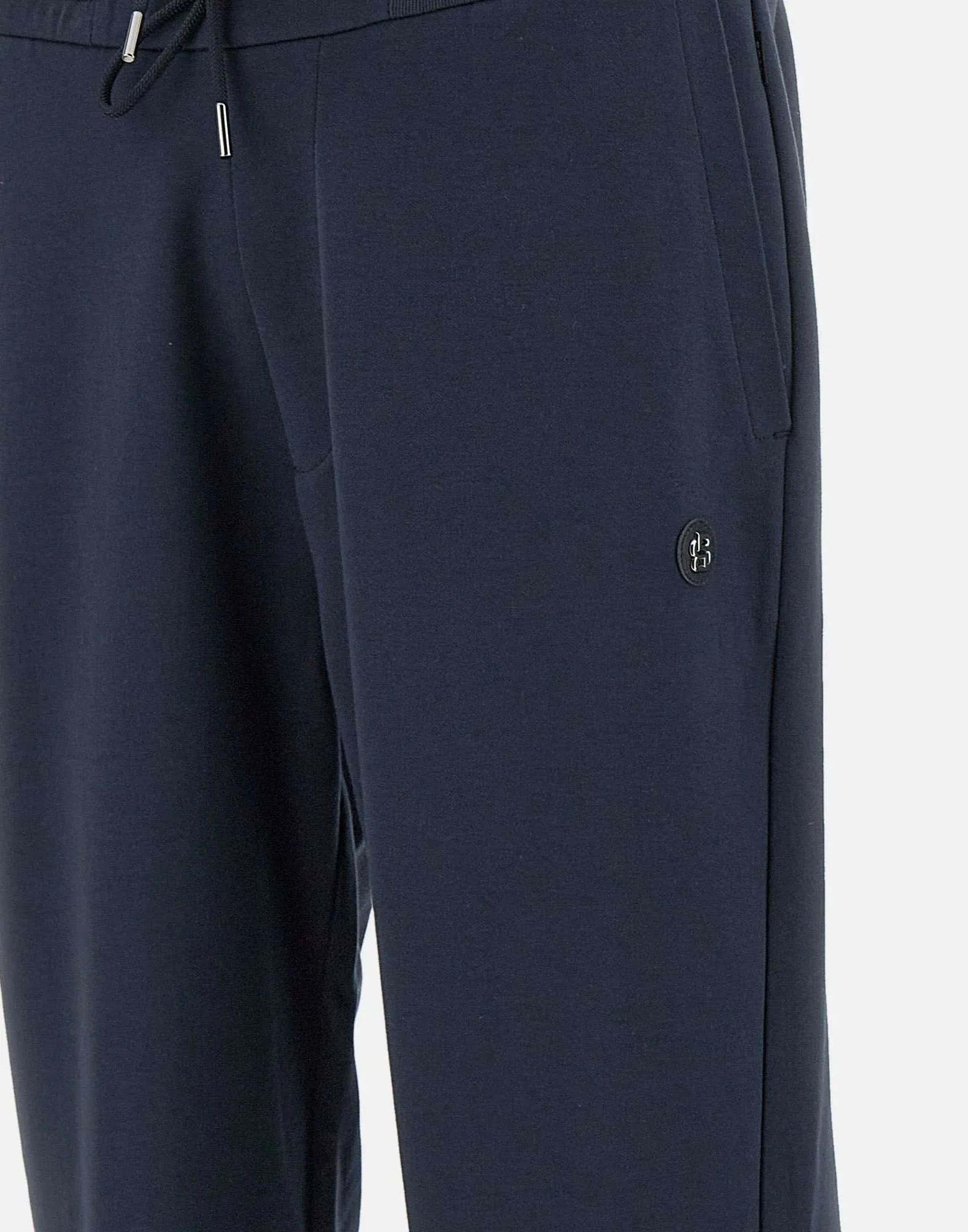 Blue Cotton Jogger with Drawstring