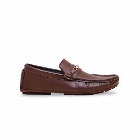 Boys Brown Formal Moccasin KD0826