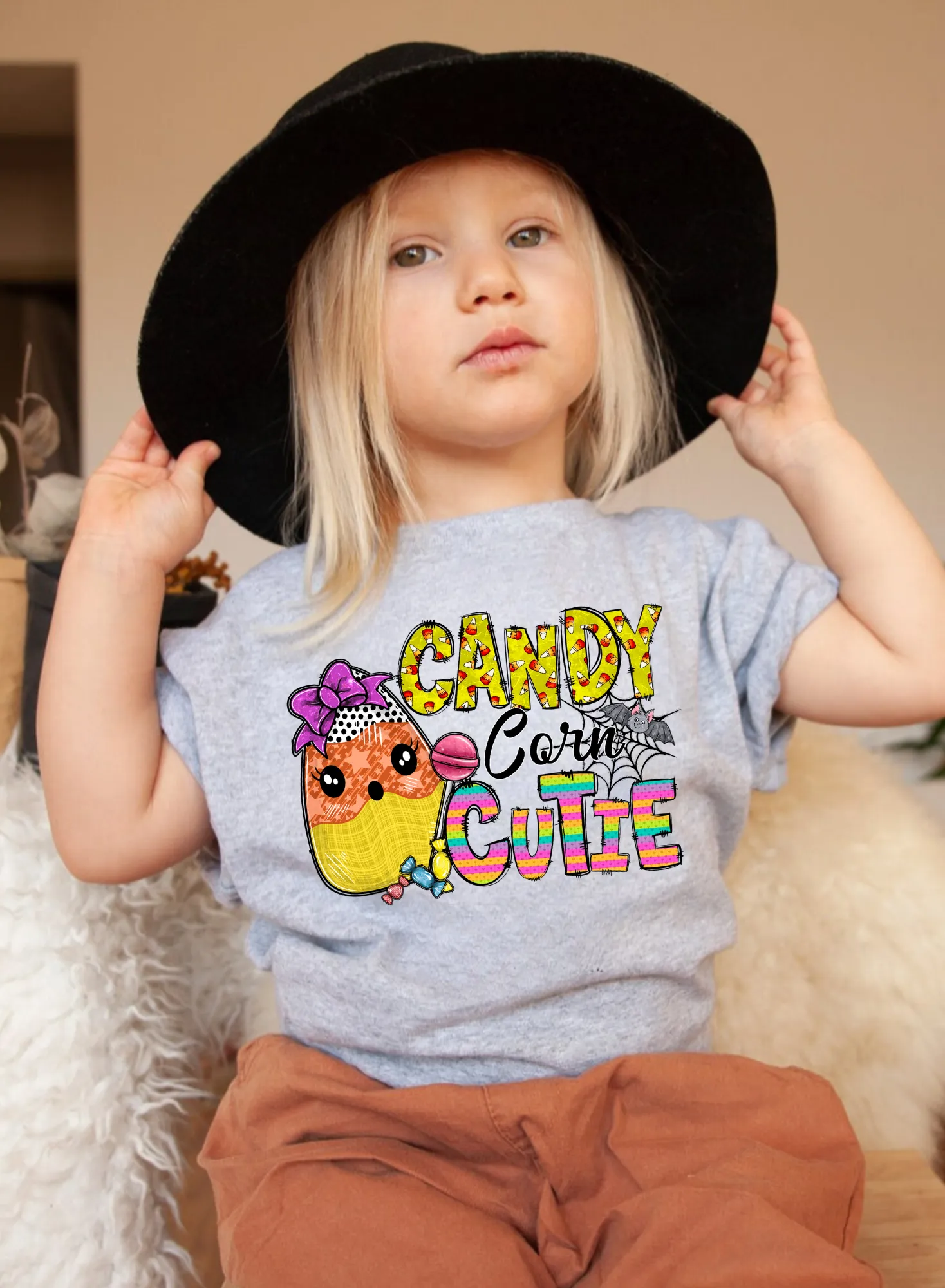 Candy Corn Cutie | Girls Halloween Shirt