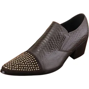 Captoe Slip On High Heel Formal Shoes