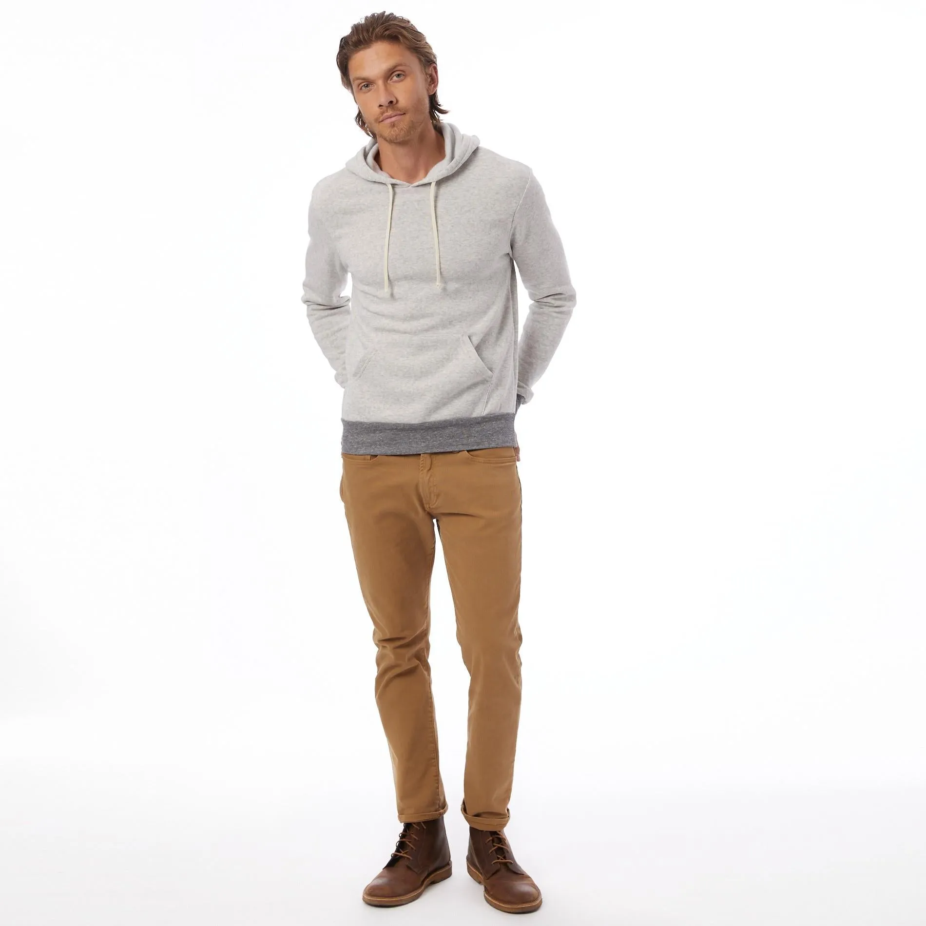 Challenger Eco-Fleece Pullover Hoodie (Light Grey   Eco Grey)