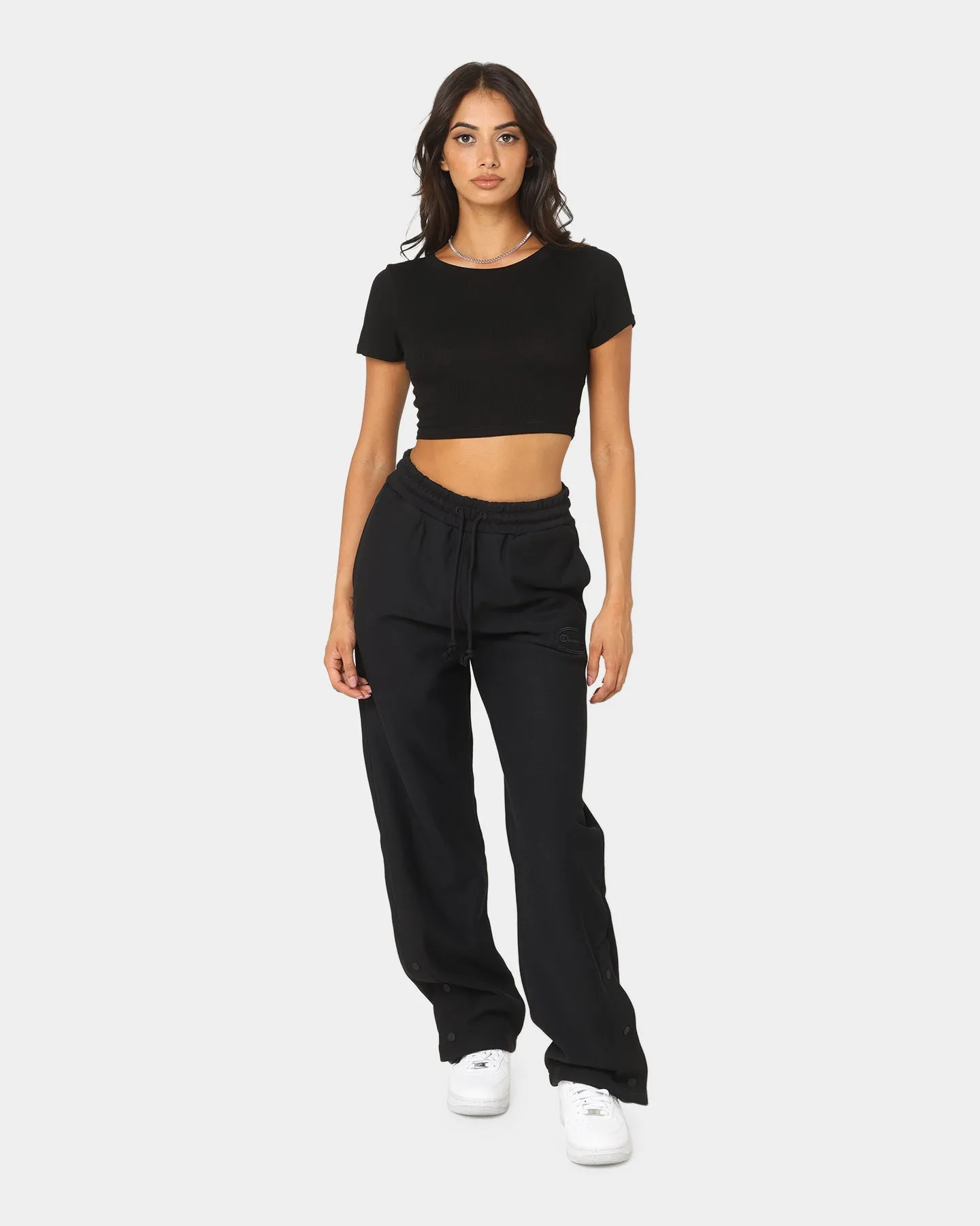 Champion Women's Reverse Weave Tery Snap Joggers Black