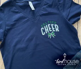 Cheer Bow Shirt, Any Color, Any School Team or Mascot