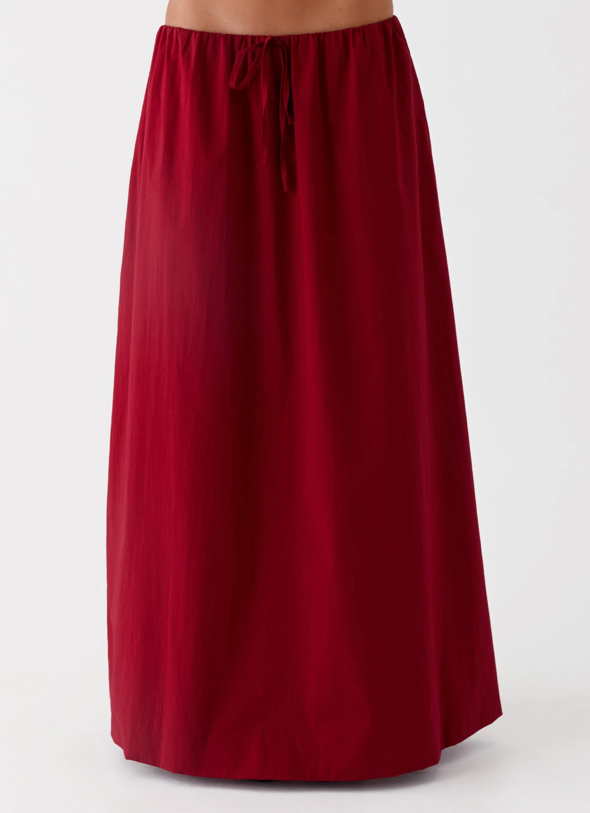 Cheryl Maxi Skirt - Cherry Red