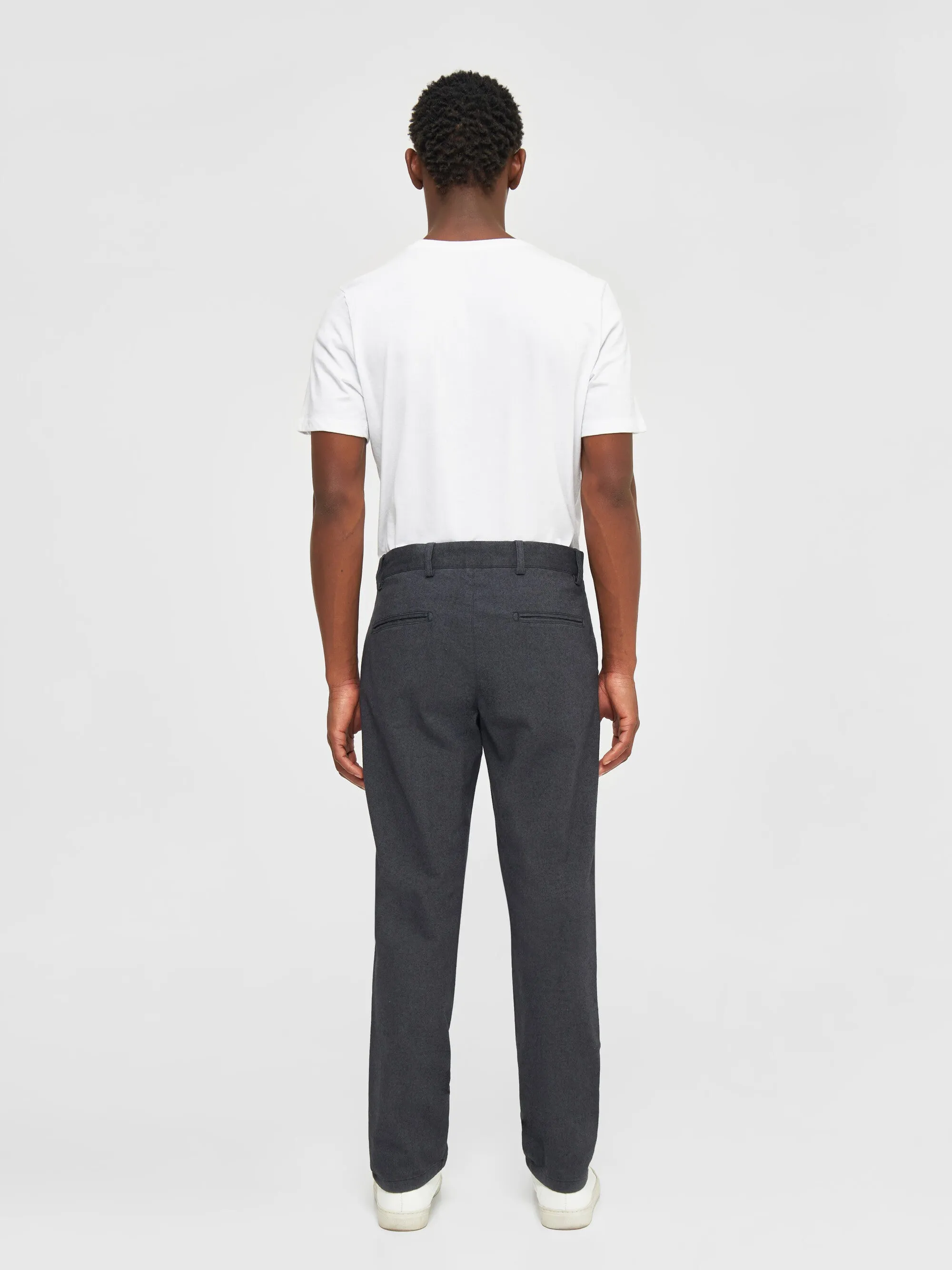 CHUCK regular flannel chino pants - Gray Pinstripe