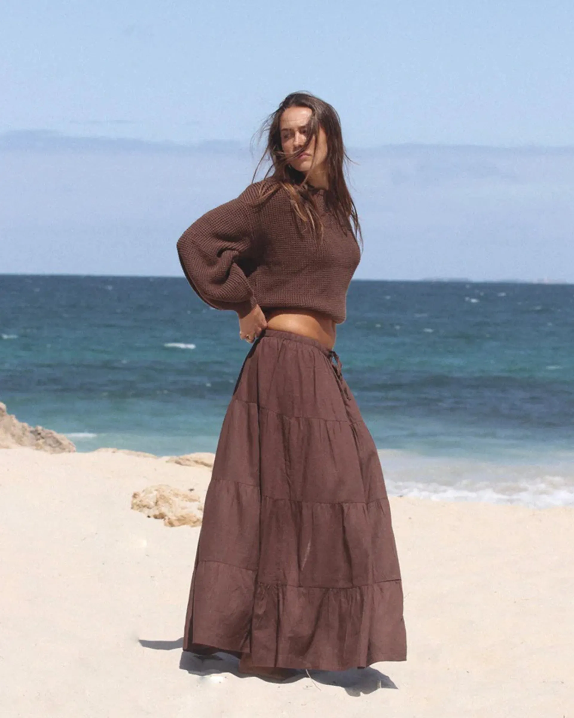 Classic Tiered Maxi Skirt