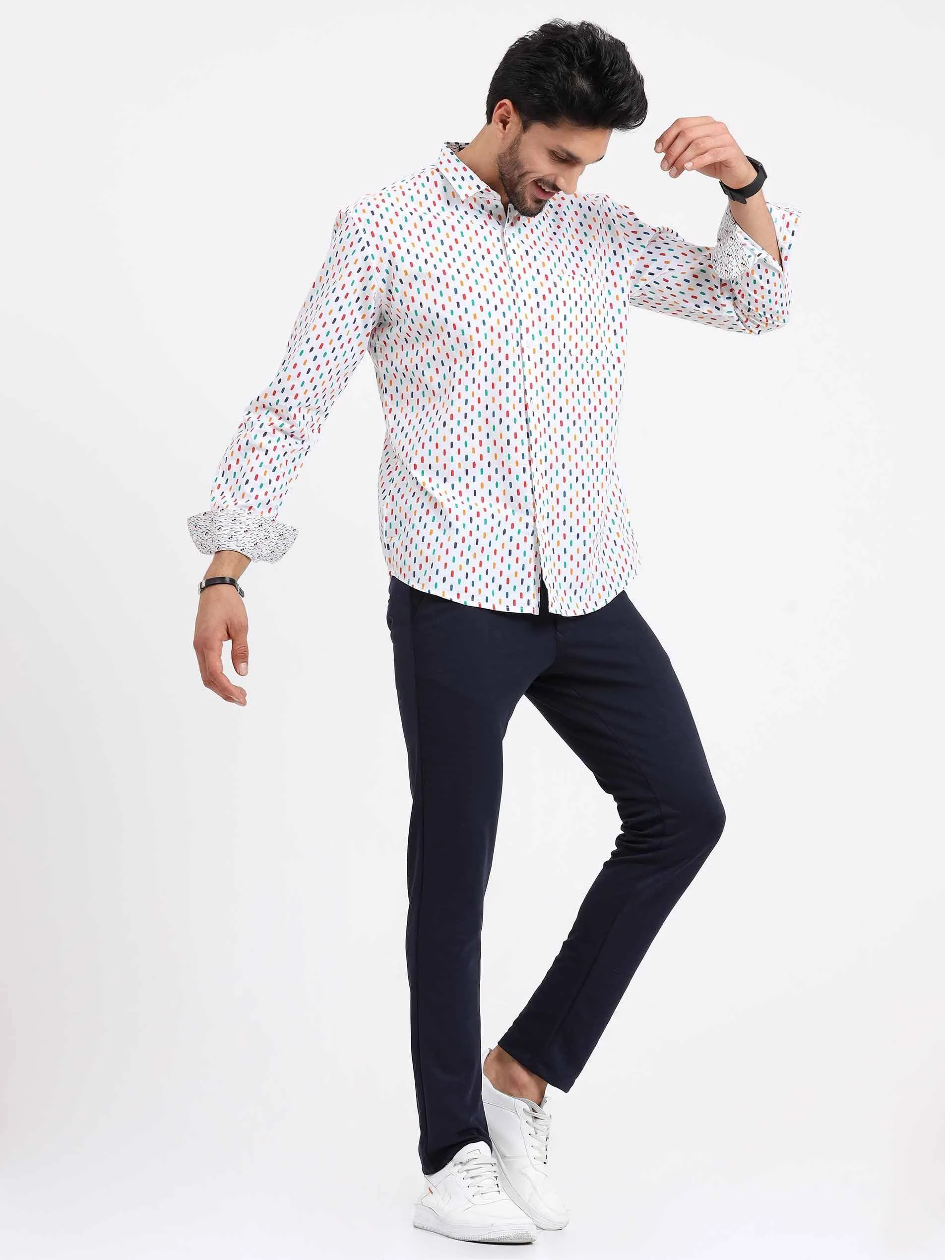 Colour Bed Printed Full Sleeve Shirt