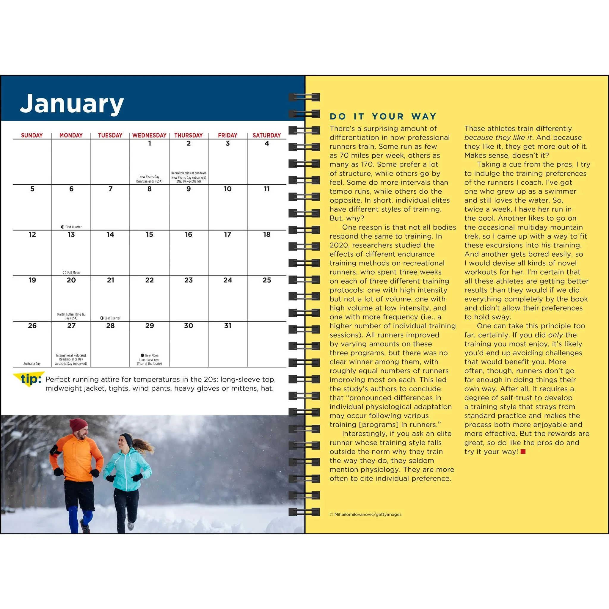 Complete Runners Engagement 2025 Calendar