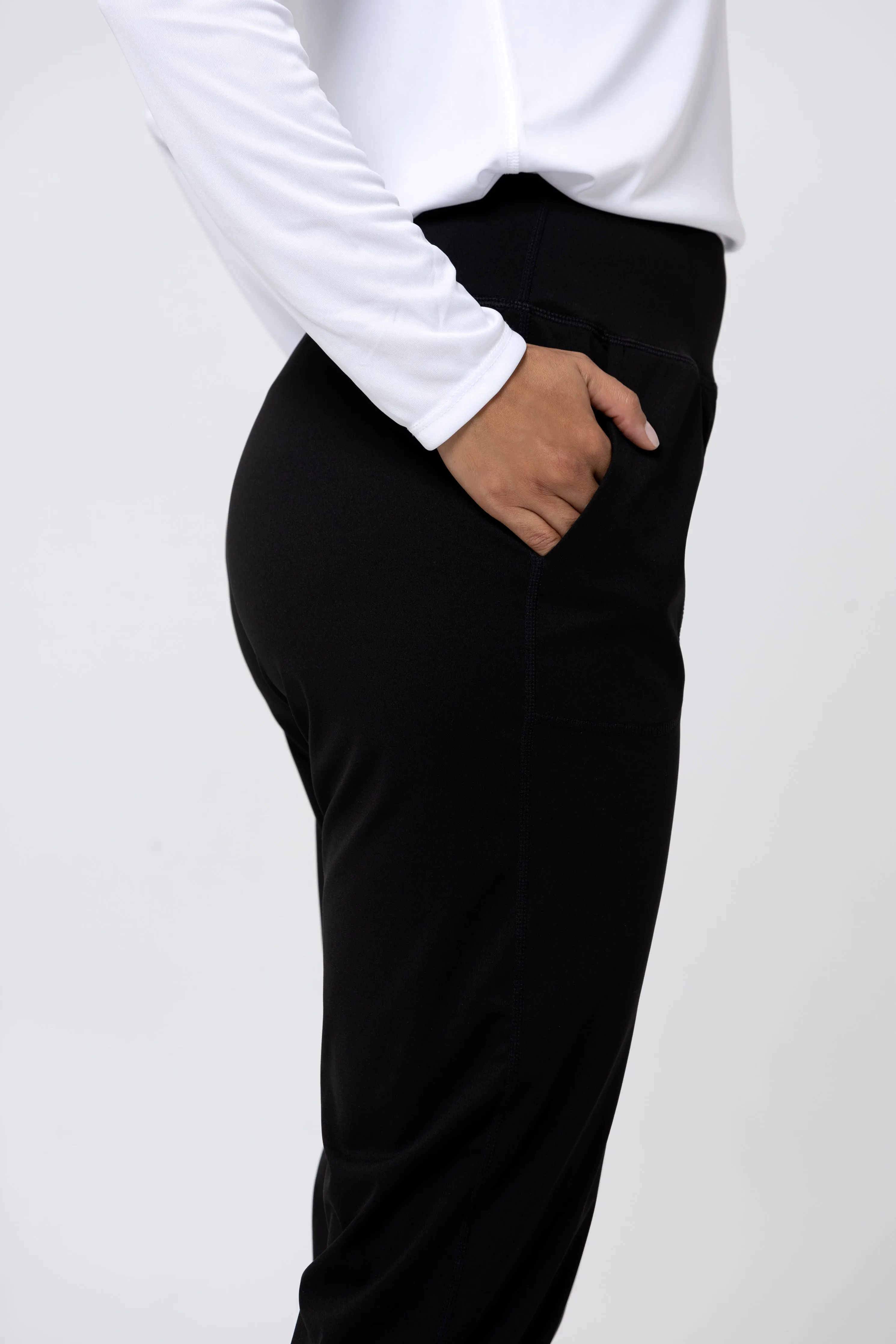 Cooling High-Rise Loose Leggings- Black