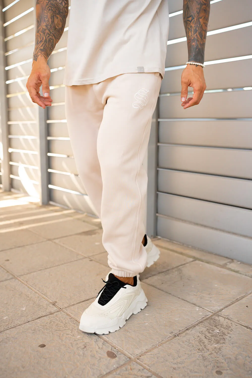 Core Logo Joggers - Beige