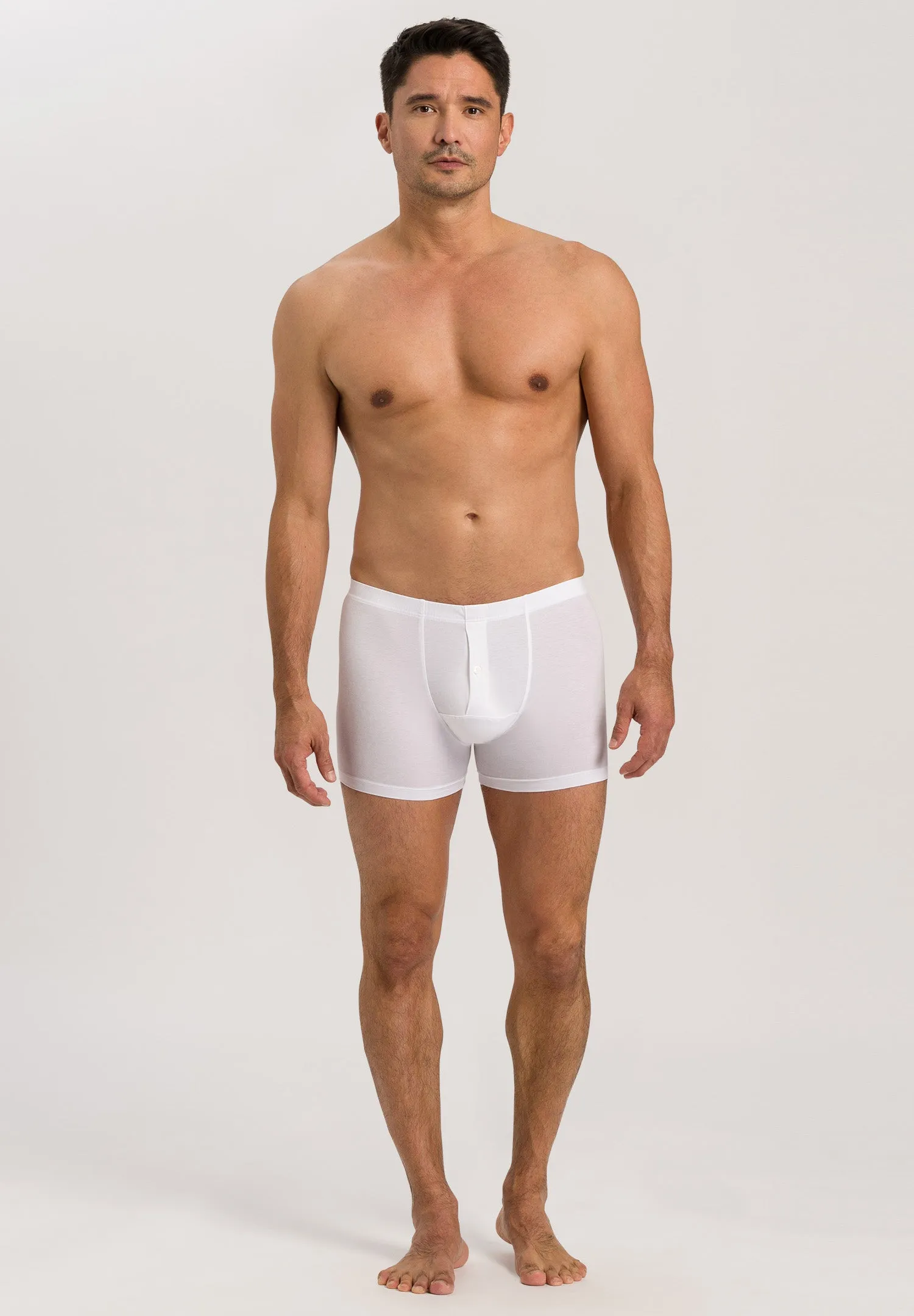 Cotton Sensation Long Leg Boxer Brief With Fly | White 73063-101