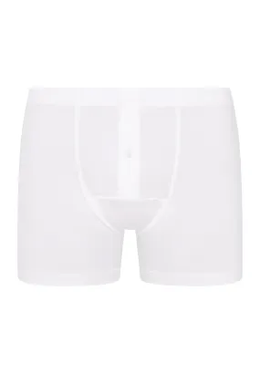 Cotton Sensation Long Leg Boxer Brief With Fly | White 73063-101