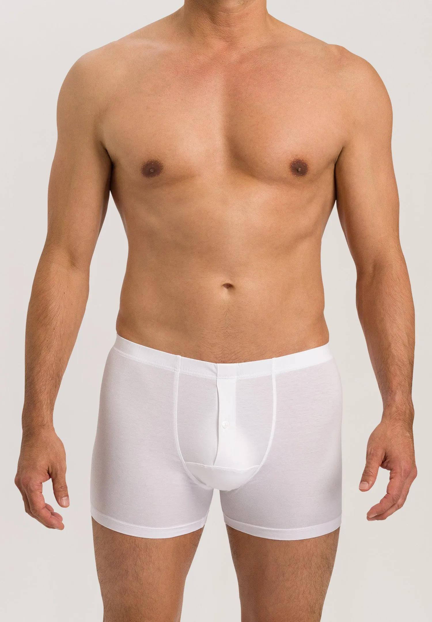 Cotton Sensation Long Leg Boxer Brief With Fly | White 73063-101