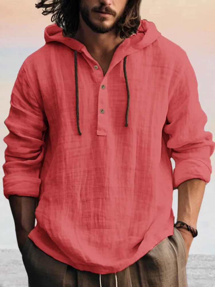 Cozy Cotton Linen Hoodie