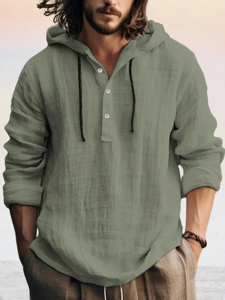 Cozy Cotton Linen Hoodie